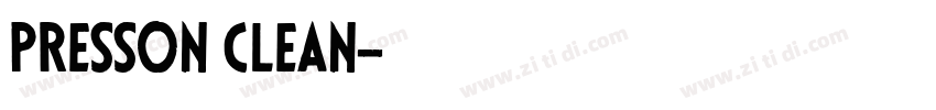 Presson Clean字体转换